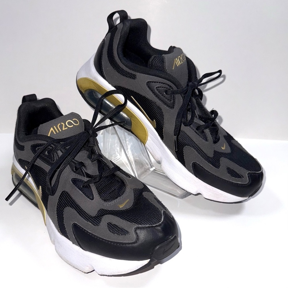 Nike Air Max 200 - Black and Gold Athletic Shoes - Youth